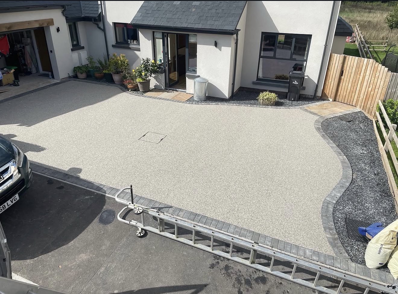 Resin bound driveway aerial view