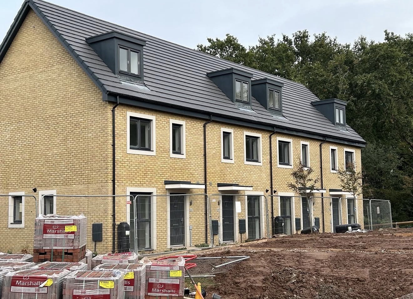 New build terraced housing development